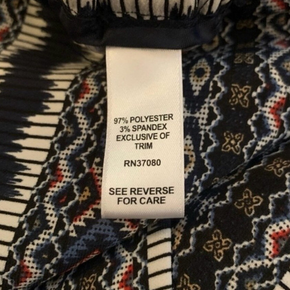 Cato Plus Size 18W Aztec Print Skort Pull-On Shorts Black White Peach - Picture 6 of 6